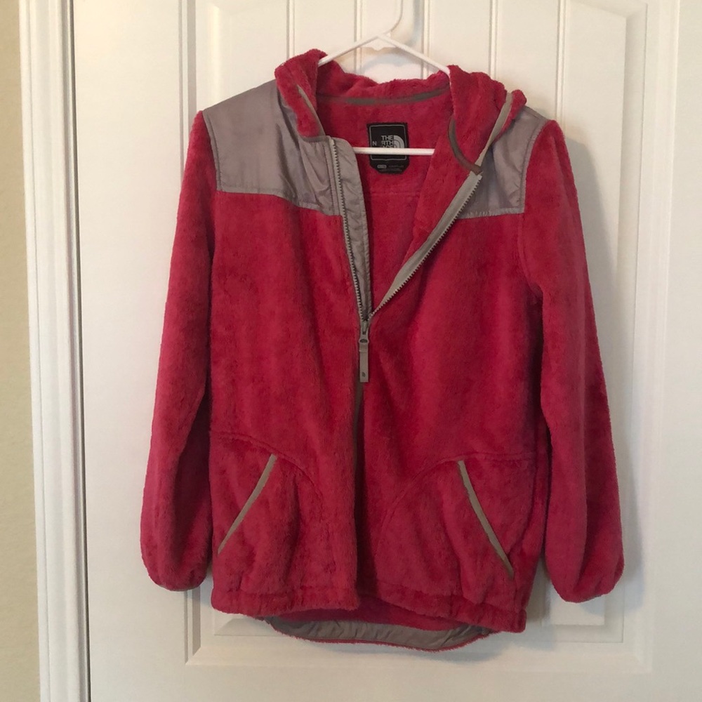 Girls XL Pink Fuzzy Northface